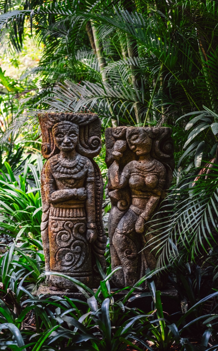 Carved wooden deities