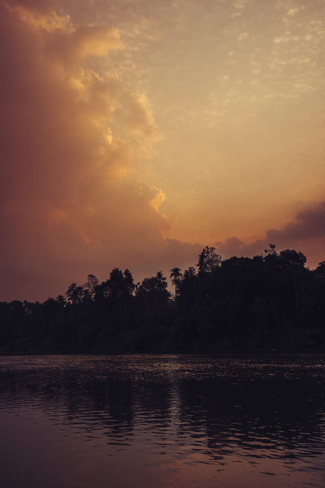 Sunset over the river